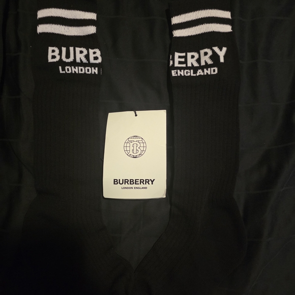 NWT- Burberry Black Casual Socks - Picture 8 of 11